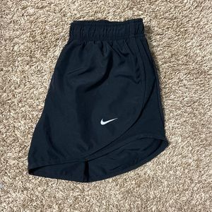 Womens size small Nike running shorts (black and white)